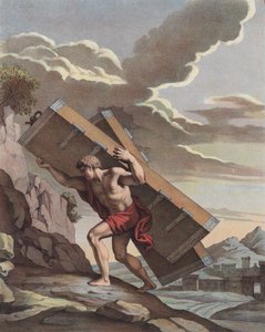 Samson carrying the city gates of Gaza to the top of the hill overlooking Hebron